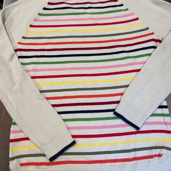 Talbots Striped Sweater Women's Size Medium Multicolored Nylon, Lambswool - Picture 9 of 13